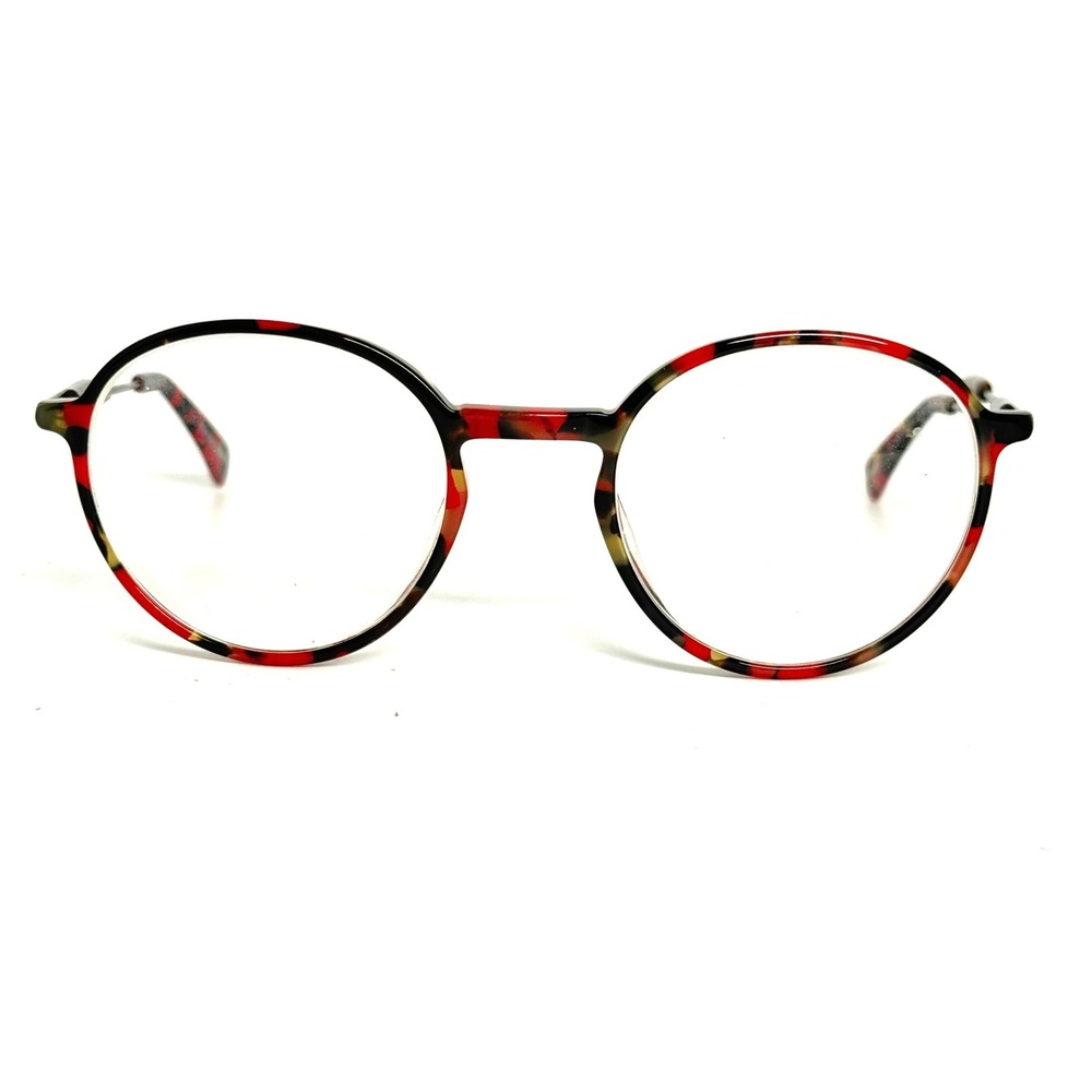 Nau AT1838V Round Eyeglasses Red Tortoise‎ Shell Full Rim Frame 48-21-140 COL 3